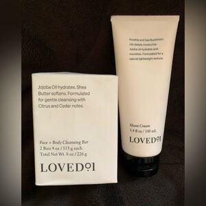 LOVED 01 ladies JOJOBA (2) face cleansers (1) shave cream Made in USA unused New